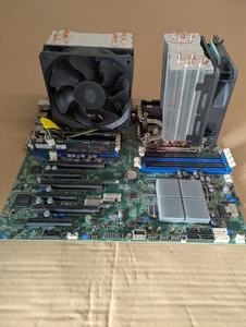 Supermicro X9DRi-F Server LGA 2011 DDR3 Dual Socket Motherboard, 32gb RAM, Xeon - Picture 1 of 4