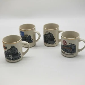Tazas de café vintage Country Trains Frank Evans niqueladas carretera - Imagen 1 de 12