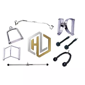 Cable attachments (8) for commercial grade gym functional trainers solid steal - Picture 1 of 10