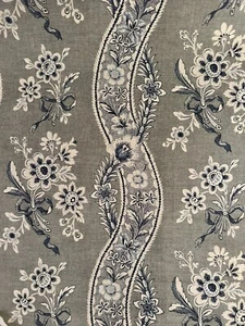 Le Castellet Gris Bleu - Schumacher Linen Fabric 3 3/8 Yards - Picture 1 of 7