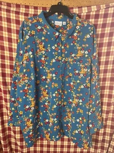 Joan Rivers langärmelige Blumenbluse Größe 3XL - Bild 1 von 8