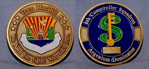 6tH Comptroller Squadron MACDILL AFB "We Fund the Fight!" challenge coin - Bild 1 von 1