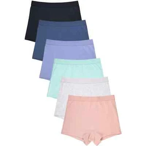 Women Soft Stretch Cotton High Rise Sports Boxer Shorts Boyshort Underwear Panty - Picture 1 of 20