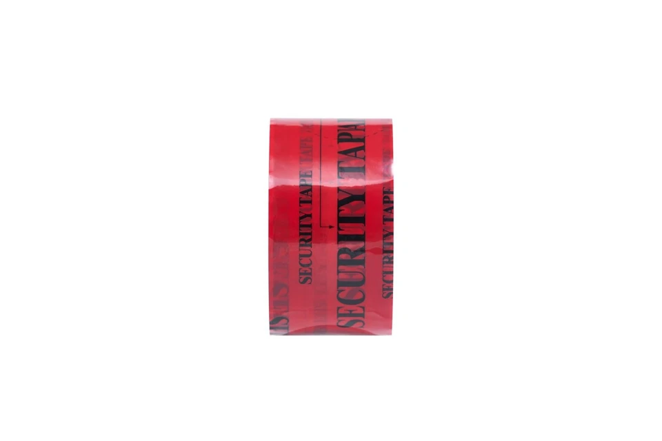 Tamper Evident Security Tape 2" (50mm) X 55 Yards, 3.2 Mil, Red Tape, 1 Roll - Image 1 of 4