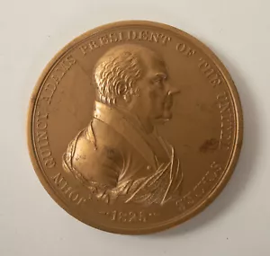 Medallón de bronce John Quincy Adams (B1C-7) Presidente de los Estados Unidos (JSF6) - Imagen 1 de 7