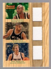 2007-08 Garnett Tim Duncan Dirk Nowitzki Topps Trademark Moves Jersey 168/199