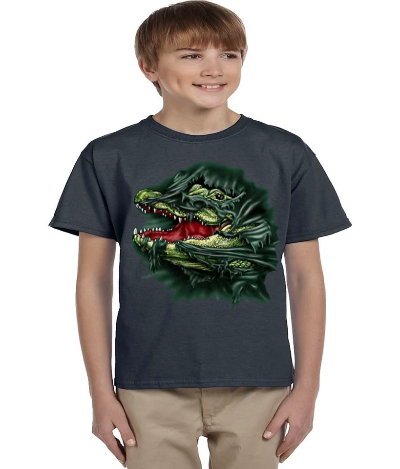 Alligator Boys Graphic Tee Shirt Youth Kids Tee - Image 1 of 1