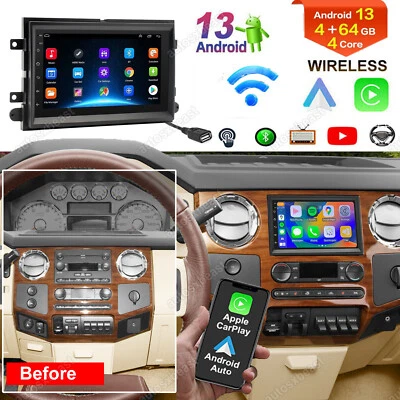4+64G Android Radio Stereo for 2008-2016 Ford F250 F350 F450 F-Series Super Duty - Imagem 1 de 4