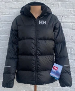 Helly Hansen Boys Insulated Down BLACK Jacket with Hood $200, Size: 16 - Picture 1 of 8