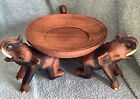 Vintage! Wooden Elephant Carved Tray / Table Bowl / Plant Stan
