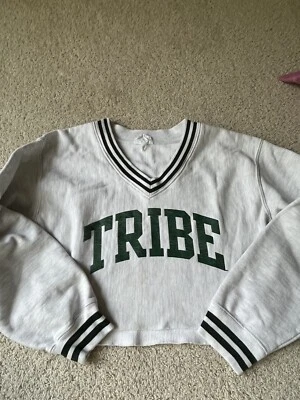 Champion Reverse Weave Cropped Sweatshirt William and Mary Size Medium - Image 1 of 4