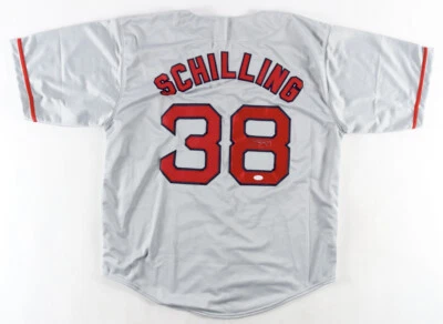 Curt Schilling Signed Boston Red Sox Jersey (JSA) 3xWorld Series Champ Pitcher - Image 1 of 4