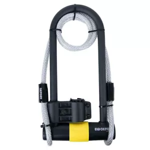 Oxford Magnum Duo Motorcycle U-lock With Bracket & Cable Scooter 170 x 315 mm - Picture 1 of 6