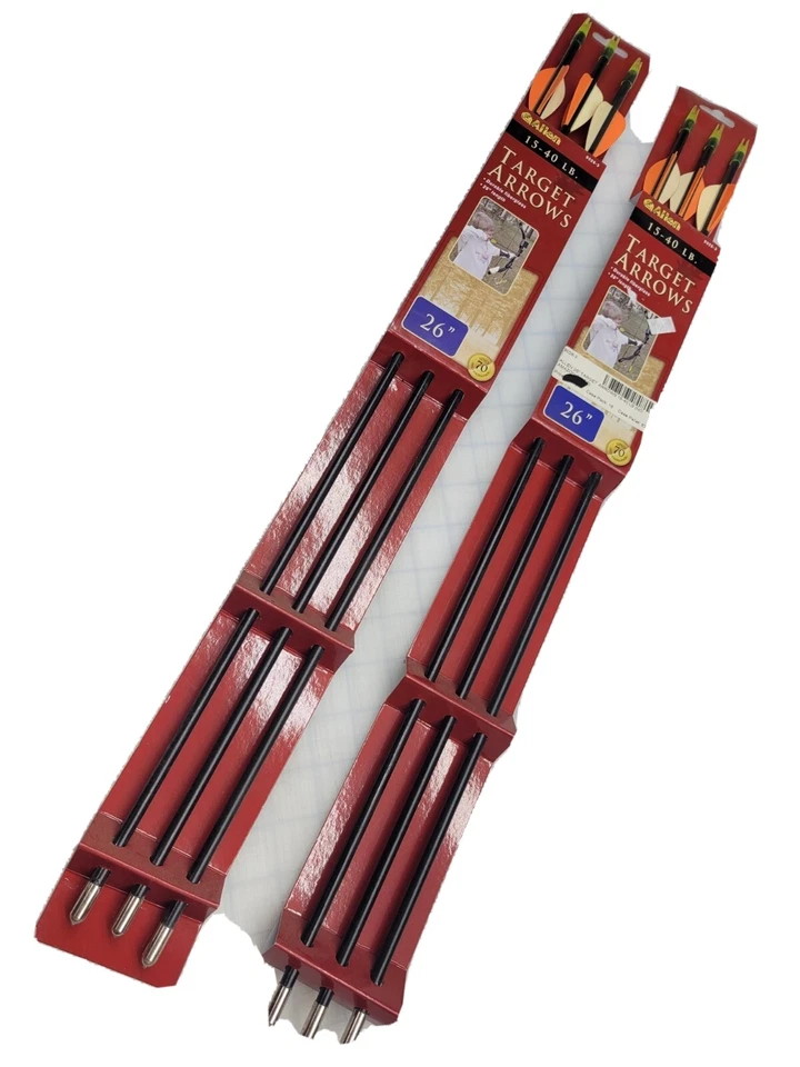Allen Target Arrowsd- 15-40lb - 26" - 2 sets of 3 arrows - 9026-3 - Image 1 of 2