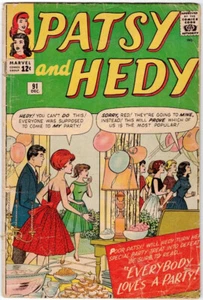 PATSY and HEDY #91 dicembre 1963 ~ maschio / Marvel ~ Stan Lee, Al Hartley ~ 1,8 GD - - Foto 1 di 5