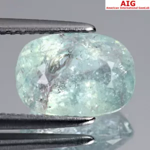 COJINETE DE COBRE PARAIBA TURMALINA 3,46 ct certificado AIG CORTE OVALADO (11 X 8 MM) - Imagen 1 de 3