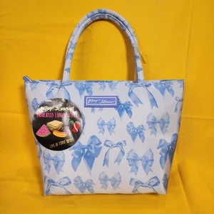 Betsey Johnson blaue Schleife Thermo Brotzeittasche Tasche NEU - Bild 1 von 10