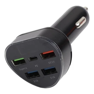 Adaptateur Chargeur Voiture Affichage LED Innovant Prise en charge de Plusieurs - Photo 1 sur 12