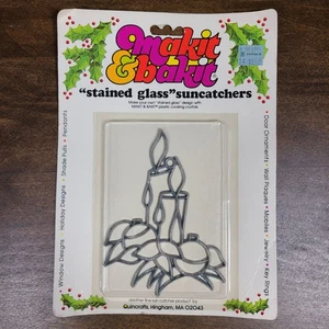 Candele di Natale vintage anni 80 Makit & Bakit Suncatcher Kit #69946 - Quincrafts - Foto 1 di 3