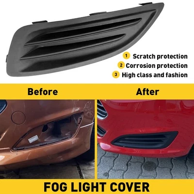 For 2014-2019 Ford Fiesta Fog Light Cover Driver Left Side LH Black D2BZ15266BA — 第 1/4 张图片