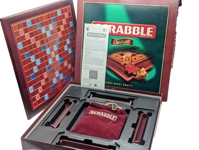 Scrabble Deluxe Mattel Lege Gesellschaftsspiel VIntage Komplett Sehr Gut - Bild 1 von 4