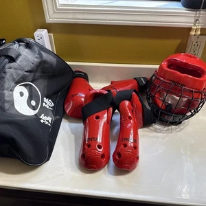 Kampfsport Polster Set - Taekwondo Helm, Hände, Füße Polsterung mit Tasche - Bild 1 von 8