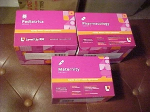 Level Up RN Lot of 3 Flashcards Sets Maternity, Pharmacology, Pediatrics NICE - Bild 1 von 1