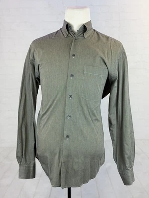 Ermenegildo Zegna Men's Olive Green Fall Winter Cotton Dress Shirt 15 34/35 38 - Image 1 of 4