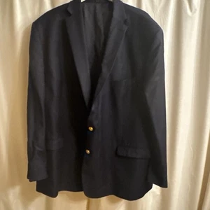 RALPH LAUREN Mens Navy Wool BIG & TALL Suit Sport Coat Blazer Jacket 56L - Picture 1 of 9