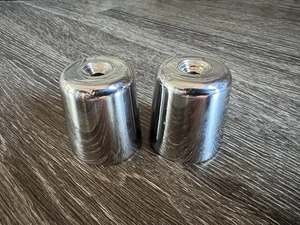 2013 Vespa 300 GTS Super OEM Scooter Handle Bar End Weights Set Chrome - Picture 1 of 5