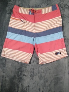 Patagonia Herren Wavefarer Worn Wear Streifen Bade Board Shorts Mehrfarbig Gr. 34 - Bild 1 von 11
