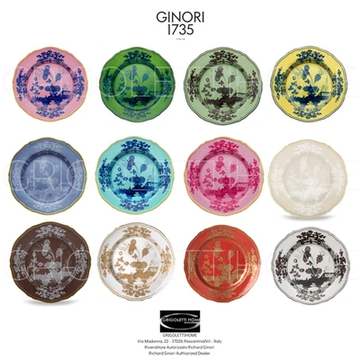 Richard Ginori - Oriente Italiano - Set 12 Geschirr Teller CM 26,5 / Inch 10.23 - Bild 1 von 4