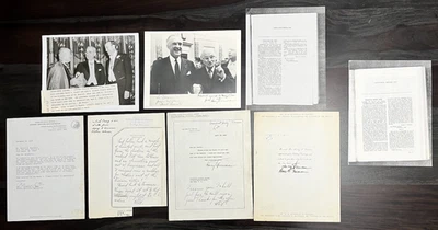 Harry S Truman Fotos Cartas Fotocopiadas Tarjeta de Vacaciones Pedidos Ejecutivos Lote 8 Foto 1 de 4