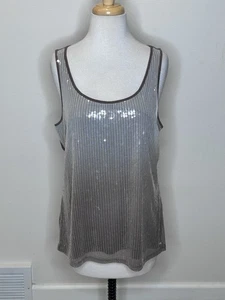 Chico’s Mocha Sequin Women's Tank Top Size 2 NWT 12 - Picture 1 of 13
