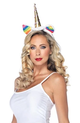 Rainbow Unicorn Headband Halloween Costume Accessory - Image 1 of 2