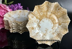 Antique Wileman Foley Berry Bowls Pattern #6171 Aesthetic Movement Late 19thC - Picture 1 of 23