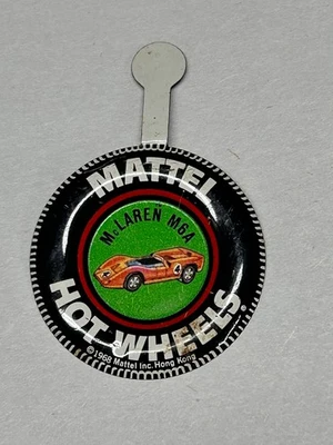 Vintage Original Hot Wheels Redline Era McLaren M6A Metal Collectors Button - Image 1 of 2