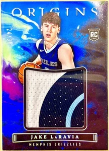 Jake LaRavia /35 RC 2022/23 Panini Origins ROOKIE PATCH BLUE #JLR Grizzlies SSP - Picture 1 of 2