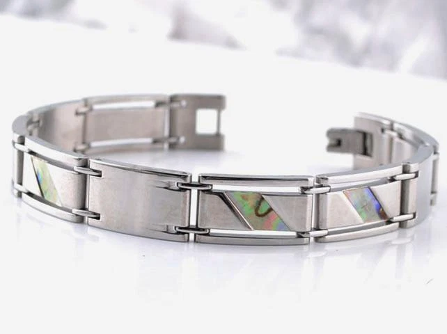 UNIQUE BRACELET GOURMETTE LUXE HOMME ADO ACIER NEUF ORIGINAL EFFET ESSENCE 423