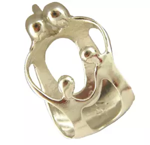Sterling Silver Art Openwork "Family" Pendant Large - Picture 1 of 11