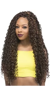 "Parrucche Outre X-Pression BAHAMAS CURL 24" • Uncinetto • Colore: 1 (Nero) • NUOVE! - Foto 1 di 12