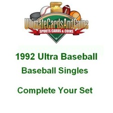 1992 Ultra Baseball Singles 401 to 600 Complete Your Set