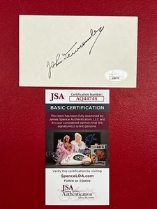 John Newcombe Signed 3x5 Index Card w/ JSA Australian Pro Tennis Player! - Picture 1 of 4