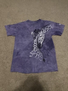 The Mountain T-shirt Men’s Medium Purple Giraffe Nature Animal Tie Dye Safari - Picture 1 of 5