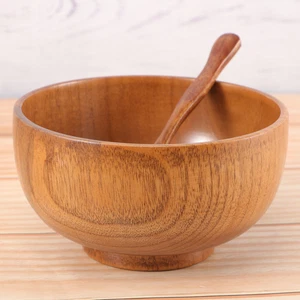 2 Stück Schüssel und Löffel Cucharas Koreanas Para Postres Schüssel Holz Set Reis Neu - Bild 1 von 12