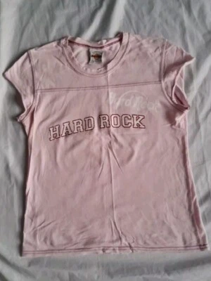 Hard Rock Heartbreaker Dubai Ladies Pink T-shirt Size 10 M - Image 1 of 4