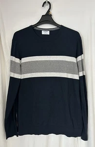 Suéter Pullover Tejido OLD NAVY Azul Marino Rayas Algodón Poliéster Para Hombres XXL 2XL - Imagen 1 de 5