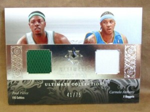 Carmelo Anthony/Paul Pierce 2006-07 UD Ultimate Coll 2Clr Patches#41/75!Nuggets 