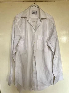 THE SAVILLE ROW SHIRT COMPANY, 15 INCH COLLAR, WHITE LONG SEEVE SHIRT 70% COTTON - Picture 1 of 3