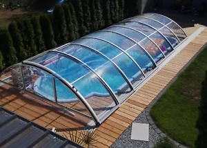 PoolSet GFK Schwimmbecken 10,3 X 3,7 X 1,5 Italy Roma mit Überdachung EcoClassik - Bild 1 von 32